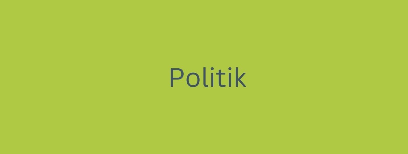 Grüner Hintergrund mit dem Wort: "Politik"